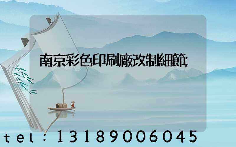 南京彩色印刷廠改制細節