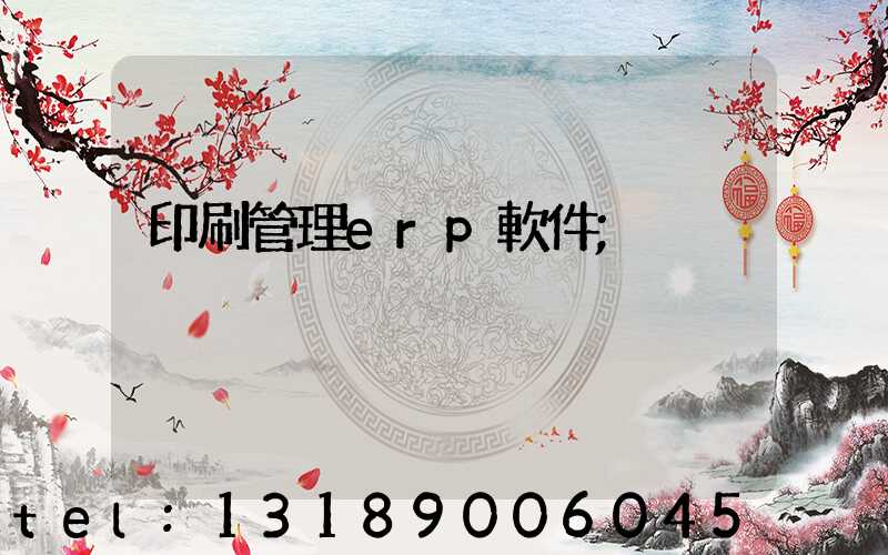 印刷管理erp軟件
