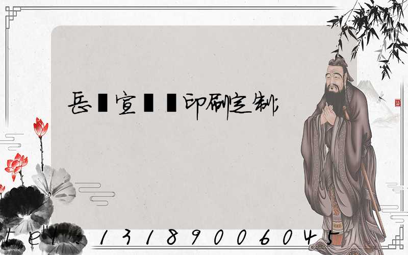 岳陽宣傳冊印刷定制