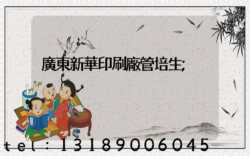 廣東新華印刷廠管培生
